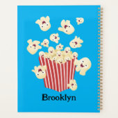 Schattigee grappige springen popcorn cartoon planner (Achterkant)