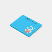 Schattigee grappige springen popcorn cartoon post-it® notes (Schuin)