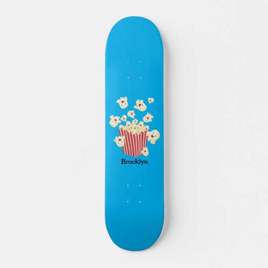 Schattigee grappige springen popcorn cartoon skateboard (Voorkant)