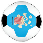 Schattigee grappige springen popcorn cartoon voetbal (Gedraaid)
