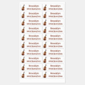 Schattigee grappige vioolmusical cartoon gepersona labels (Vel)