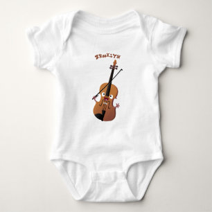 Schattigee grappige vioolmusical cartoon gepersona romper