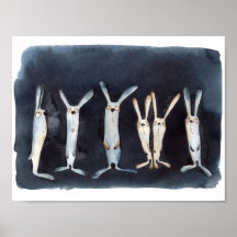 Schattigee grappige waterverf haes abstract ontwer