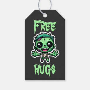 Schattigee, grappige zombie cadeaulabel