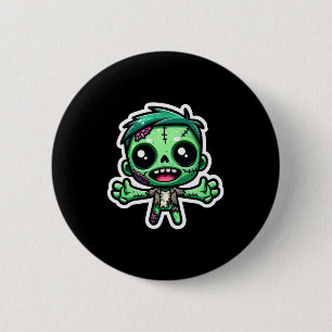 Schattigee, grappige zombie ronde button 5,7 cm