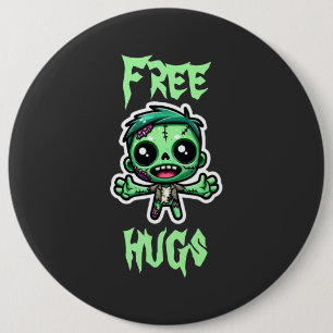 Schattigee, grappige zombie ronde button 6,0 cm