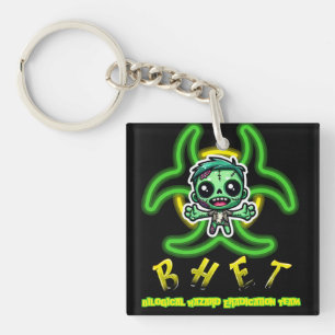 Schattigee, grappige zombie sleutelhanger