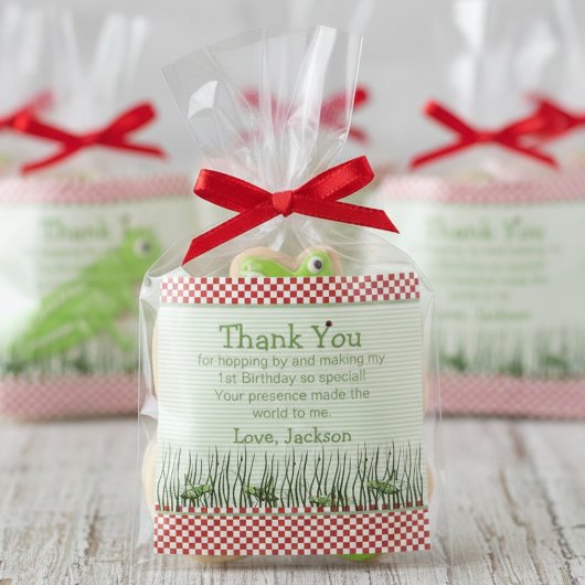 Schattigee Grasshoppers Verjaardagsfeestgunst Dank Vierkante Sticker