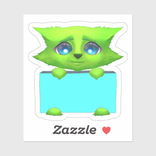 Schattigee Green Fantasy Creature Scrapbook Sticke Sticker (Vel)