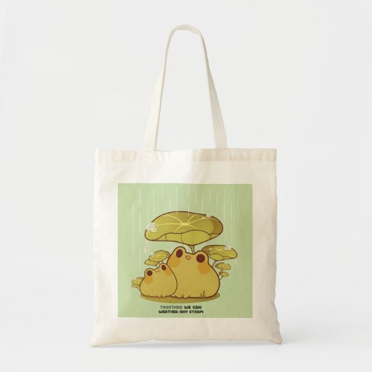 Schattigee Green Frogs Canvas tas (Voorkant)