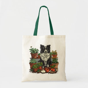 Schattigee Grens Collie Tuinieren Tote Bag