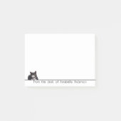 Schattigee Grijze Tuxedo Cat Personaliseer Opmerki Post-it® Notes (Voorkant)