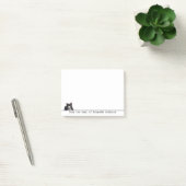 Schattigee Grijze Tuxedo Cat Personaliseer Opmerki Post-it® Notes (Kantoor)