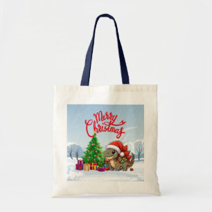 Schattigee/grillige baby Christmas stegosaurus Tote Bag