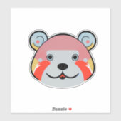 Schattigee grillige beer cartoon sticker (Vel)