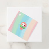 Schattigee, grillige bloem in pot bedankjes labels (In situ)