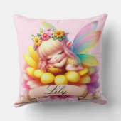 Schattigee grillige bloemen Sweet Dreams Slaapfee Kussen (Achterkant)