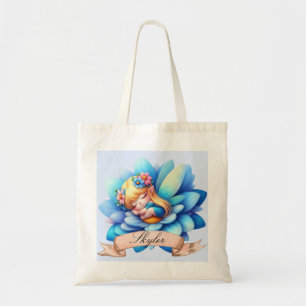 Schattigee grillige bloemen Sweet Dreams Slaapfee Tote Bag