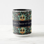 Schattigee grillige Bloemenschedel Custom Hallowee Mok (Midden)