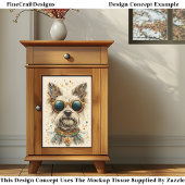 Schattigee grillige Boho Chic Westie Dog CK7 Decou Tissuepapier