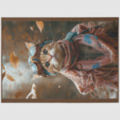 Schattigee grillige Cat Steampunk Goggles S5 Decou Tissuepapier (Voorkant)