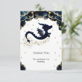 Schattigee grillige drakenverjaardag bedankkaart (Staand voorkant)