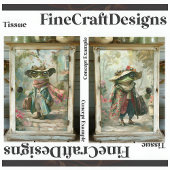 Schattigee grillige fantasy kikker decoupage links tissuepapier