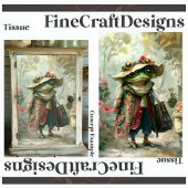 Schattigee grillige fantasy kikker decoupage recht tissuepapier