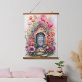 Schattigee grillige Floral feeëndeur Hangend Wandkleed (Slaapkamer)