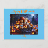 Schattigee grillige Halloween heks, gepersonalisee Briefkaart (Voorkant)
