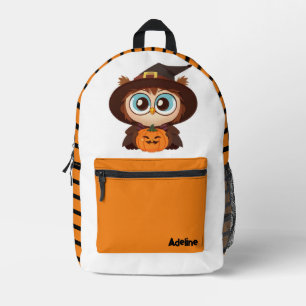 Schattigee/grillige Halloween/herfst uil Bedrukte Rugzak