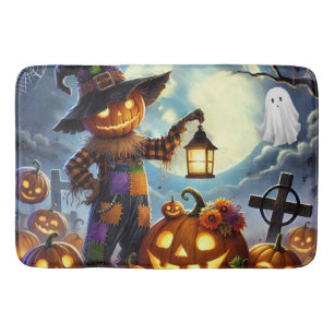 Schattigee, grillige Halloween vogelverschrikker & Badmat