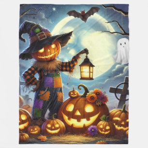 Schattigee, grillige Halloween vogelverschrikker & Fleece Deken