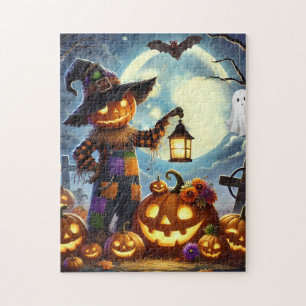 Schattigee, grillige Halloween vogelverschrikker & Legpuzzel