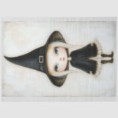 Schattigee grillige Halloween Witch Girl M6 Decoup Tissuepapier (Voorkant)