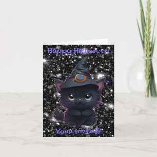 Schattigee grillige Halloween zwarte kat