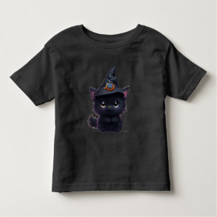 Schattigee grillige Halloween zwarte kat Kinder Shirts
