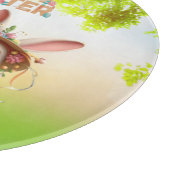 Schattigee, grillige Happy Easter met 2 konijnen Snijplank (Hoek)