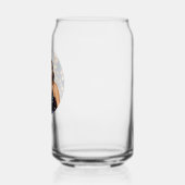 Schattigee grillige hart monogram bruiloft foto blikvorm glas (Links)