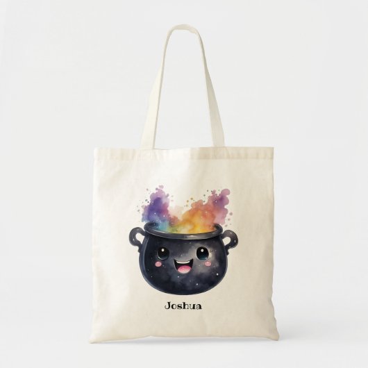 Schattigee grillige heksenketel gepersonaliseerd tote bag (Voorkant)