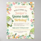 Schattigee grillige kabouter eerste verjaardag wel poster (Voorkant)