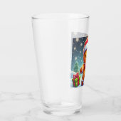 Schattigee grillige kerst/winter peperkoek man glas (Rechts)