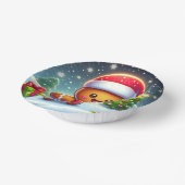 Schattigee grillige kerst/winter peperkoek man papieren kommen (Gebogen)