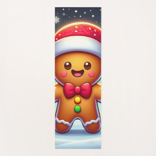 Schattigee grillige kerst/winter peperkoek man yogamat