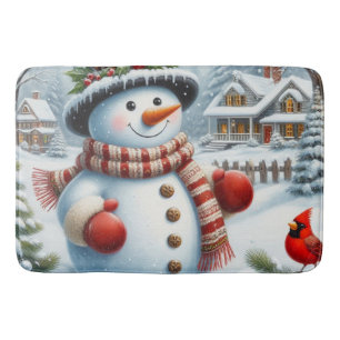 Schattigee,  / grillige kerst / wintersneeuwpop badmat