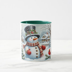 Schattigee, / grillige kerst / wintersneeuwpop mok