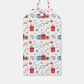 Schattigee grillige kerstcadeaus van sterren naar- cadeaulabel (Achterkant)