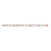 Schattigee grillige kerstman rendier grosgrain lint (Voorkant)