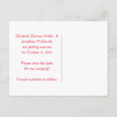 Schattigee grillige kikkerharten redden de datum aankondigingskaart (Achterkant)