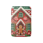 Schattigee, grillige peperkoek man & huis badmat (Voorkant Verticaal)